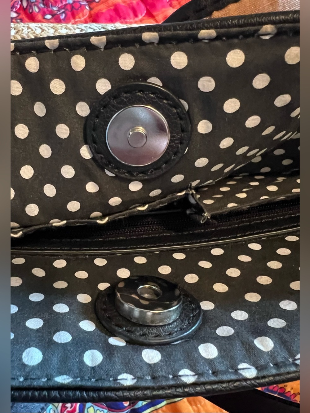 LIKE NEW—Bueno Collection Black Trim Straw Shoulder Bag with 3D Flower Accent - Picture 5 of 11